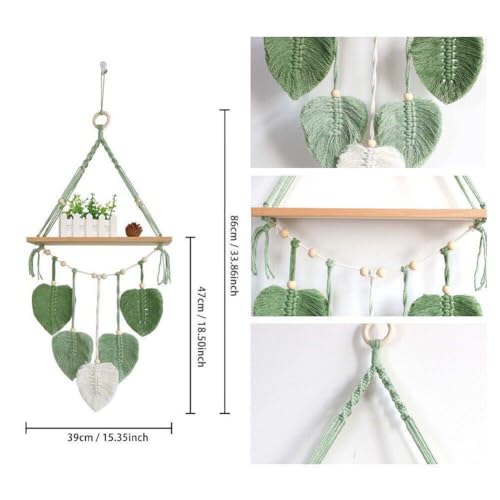 Estante decorativo de macramé para crear un hogar acogedor de estilo moderno 4