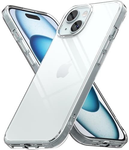 Image of Ringke Fusion Compatible with iPhone 15 Plus Case Cover Transparent Hard Back Soft Flexible TPU Bumper Scratch Resistant Natural Form iPhone 15 Plus Back Cover - Clear