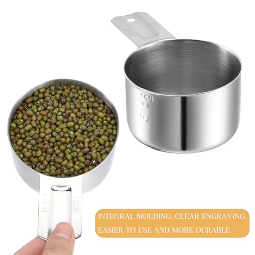 Vaso medidor 1 taza 240 ml acero inoxidable miniatura 3