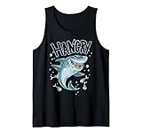 Hangry Shark And Skeleton Fish Cartoon Tank Top