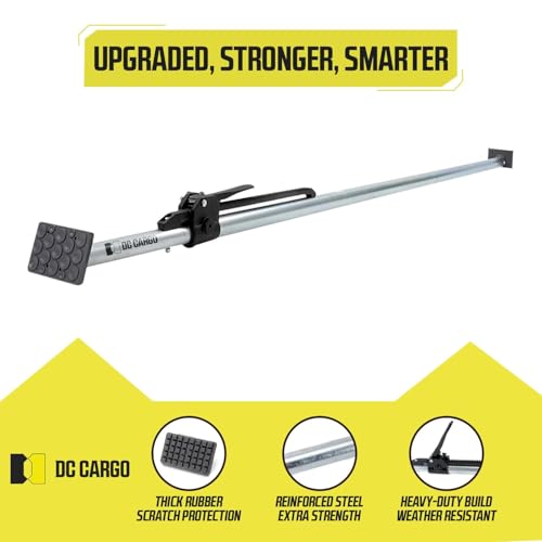 Image of DC Cargo Mall Heavy-Duty Adjustable Load Lock Bars for Trailers - Pack of 2 - Truck Cargo Bars - Load Bars for Enclosed Vans and Reefers - 89-104 Inches Long Steel Ratcheting Cargo Bar