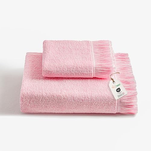 Nice Homeit - 2 Toallas Para Cara Y Manos, 60x100 Toallas Para Invitados, Toallas Para Bidé Altamente Absorbentes, 100 Algodón, Suave, Ligera Y De Secado Rápido. Fabricada En Italia Rosa Nice Homeit - 2 Toallas Para Cara Y Manos, 60x100 Toallas Para Invitados, Toallas Para Bidé Altamente Absorbentes, 100 Algodón, Suave, Ligera Y De Secado Rápido. Fabricada En Italia Rosa