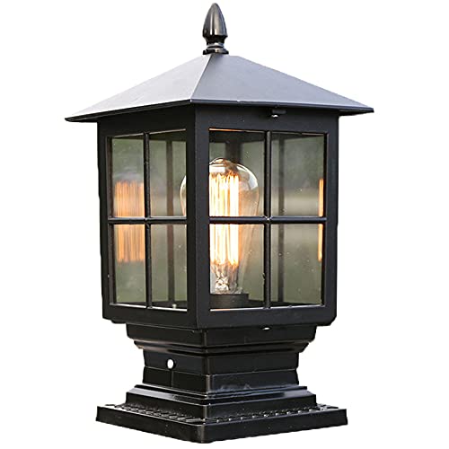 Farola de exterior negro IP44 impermeable para iluminación de terrazas y caminos