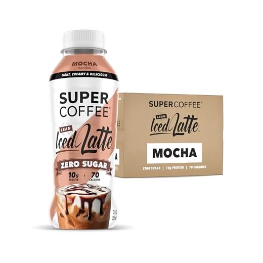 Super Coffee, Iced Keto Coffee (0g Added Sugar, 10g Protein, 80 Calories) [Mocha Latte] 12 Fl Oz, 12 Pack | Iced Coffee, Protein Coffee, Coffee Drinks, Smart Coffee - SoyFree GlutenFree
