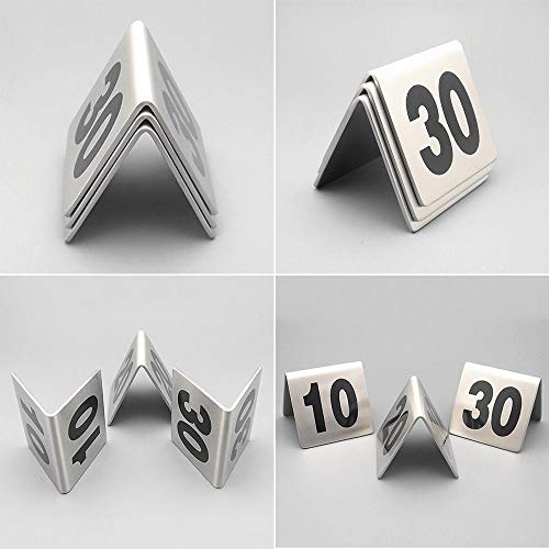 Números de Mesa de Acero Inoxidable de Alta Resistencia para Bares 6
