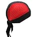 Hiphopville Adjustable Cool Mesh Air Flow Red & Black Skull Cap Hat Bandana with Tie
