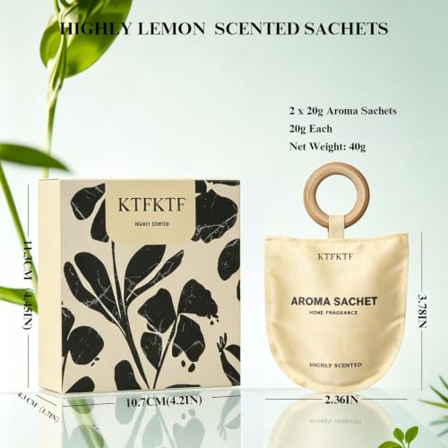 KTFKTF 2 Pack Lemon Scented Sachets for Drawers and Closets by KTFKTF - Used condition - Image 4