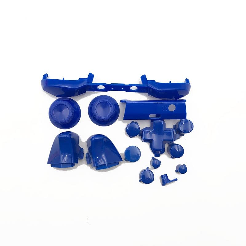 YANHAO [Video Game Parts] 1set Plastic RB LB Bumper RT LT Trigger Buttons Mod Kit for Microsoft Xbox One S Slim Controller Analog Stick Dpad [Replace] (Color : Blue)