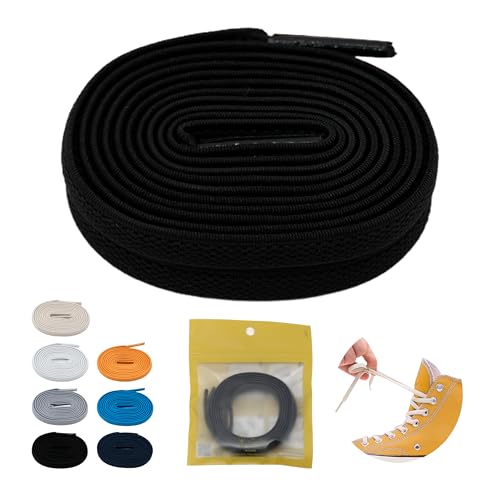 [ELASTIC SHOELACES] CR S V[[X LтSR CЂ `bNeC[ I[X^[ nCJbg Xj[J[ LтCR 2{1g (7mm, ubN, 140cm)