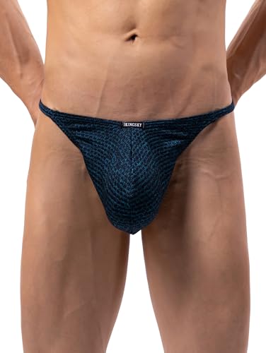 iKingsky Men's Big Pouch G-string Sexy Low Rise Bulge Thong Underwear Breathable Y-back Under Panties for Men2