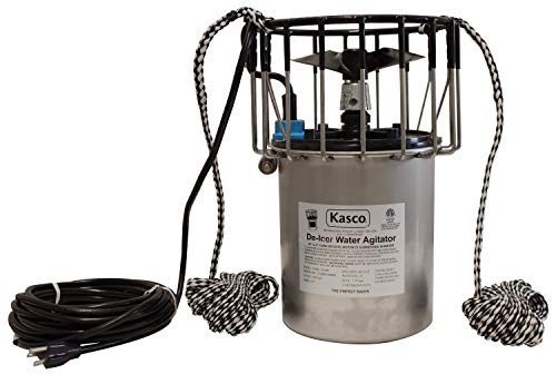Kasco De-Icer + Universal Dock Pier Mount - 3/4 Hp Deicer with 100ft Power Cord Great for Deicing Lake Pond Marina (3/4HP w/50ft Cord)