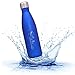 Sprengers – Personalisierbare Trinkflasche aus Edelstahl – auslaufsichere & thermoisolierte Wasserflasche hält Getränke bis zu 18 Stunden warm oder kalt – Gravur mit Namen und Motiv (Blau, 0.5 l)