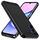 ivoler cover per samsung galaxy a15 4g / a15 5g, [protezione antiurto di grado militare] custodia sottile morbida in silicone tpu anti-impronte anti-graffio protettiva case, nero