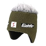 Eisbär Cocker Skipool Wintermütze Snowboardmütze Zottelhaarmütze (One Size - Oliv)