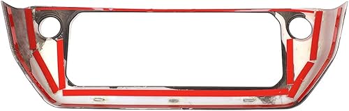 Miniatura 3 de CHEYA Marco de botón de modo de aire acondicionado con control central ABS para Land Rover Defender 110 2020 accesorios de coche (grano de madera de