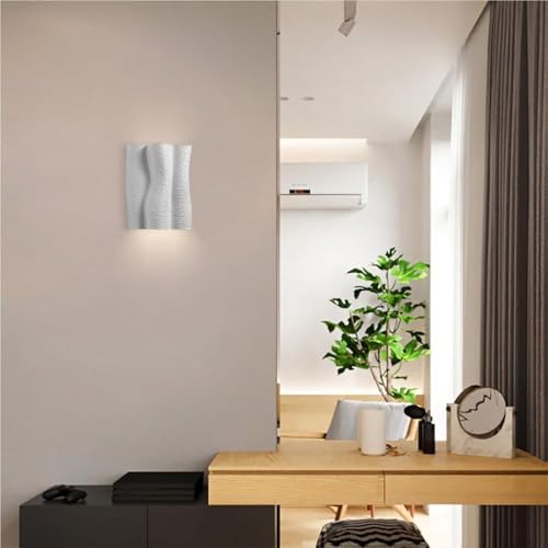Applique murale effet racine d'arbre avec éclairage bidirectionnel gris - 4