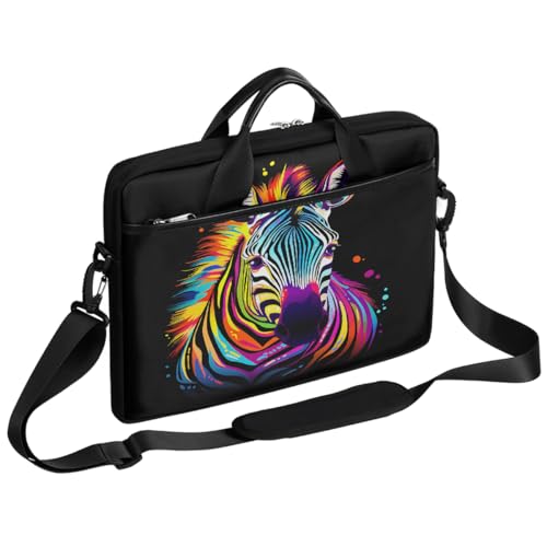 Sac pour ordinateur 15 pouces imprimé zèbre avec bandoulière