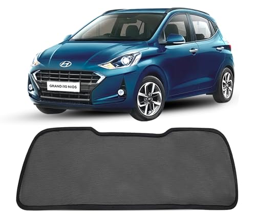 Image of Autofact Dicky Curtain for Grand i10 Nios 2019-2025 | Custom Fit Rear Windshield Sunshade | UV & Heat Protection | Foldable Mesh | Privacy & Cooling Car Accessory
