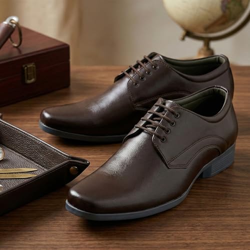 Image of DOCTOR EXTRA SOFT Men's Black Formal Shoes- Classic Office Business Dress Shoes, Slip On & Lace Up Style, Lightweight Cushioned Sole, Non-Slip Professional Work, Wedding,Party & Casual Footwear D-851