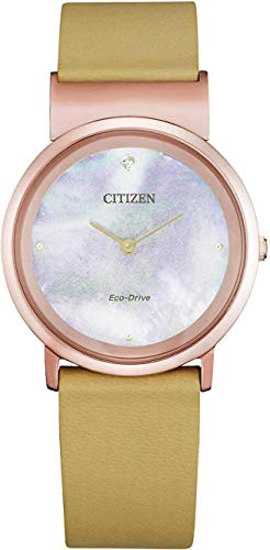 Montre pour femme Citizen Eco-Drive, l'excellence de l'horlogerie avec bracelet cuir