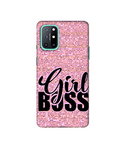 Image of Amazon Brand - Solimo Designer Girl Boss On Pink Sparkle 3D Printed Hard Back Case Mobile Cover for OnePlus 8T