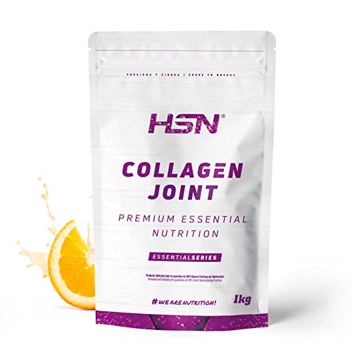 Colágeno Salud Articular de HSN | Sabor Naranja 1 Kg = 67 Tomas por Envase Glucosamina, Condroitina, MSM, Cúrcuma, Boswellia Serrata, Pimienta Negra, Vitaminas y Minerales | No-GMO, Sin Gluten