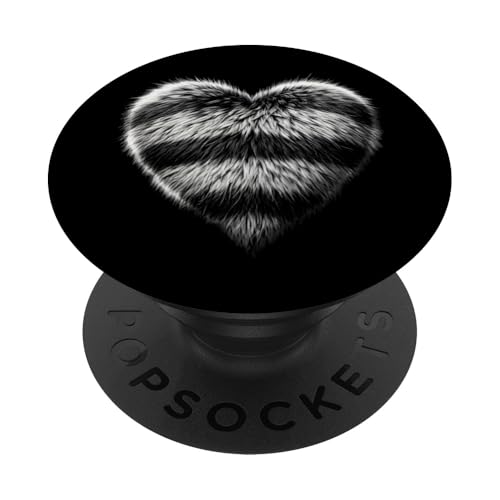 Raccoon Graphic Heart Cute Raccoon Lover PopSockets Adhesive PopGrip