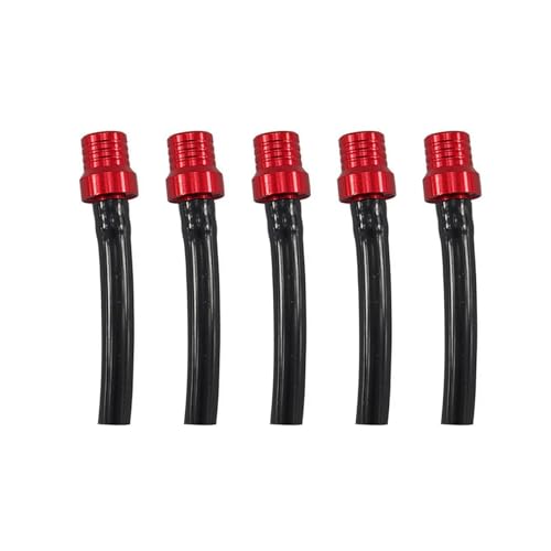 Image of PRO BAT 10 Pack One Way ATV Dirt Bike Fuel Tank Cap Gas Cap Tube Vent Breather for Dirt Bike All Quads Off-road Motorcycle PW50 PW80 TW200 CRF XR CR, Black&Red