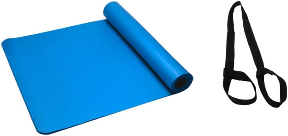 VANZACK Yoga Knee Pad Cushion Non Slip Exercise Mat for Yoga and Gym Workouts Blue Includes Strap Extra Thick Comfort for Kneeling and Floor Exercises
