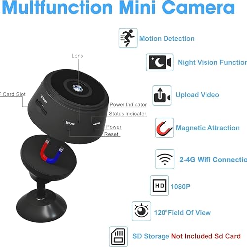 Drumstone ( 𝟏𝟔 𝐘𝐄𝐀𝐑 𝐖𝐀𝐑𝐑𝐀𝐍𝐓𝐘 Wireless HD WiFi Security Camera–Compact Design with Night Mode, Magnetic Mount for Home, Office, or Baby Monitoring Anytime, Anywhere via Smartphone App - Image 4 thumbnail