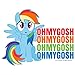 CafePress MLP Rainbow Dash OMG Stainless Steel Travel Mug 20 oz. Insulated Stainless Steel Coffee Tumbler