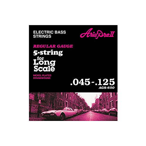 �A���A�v��2 5���x�[�X�� �����O�X�P�[�� AriaProII Long Scale Bass 5strings 45-125 AGS-650 (1�Z�b�g)
