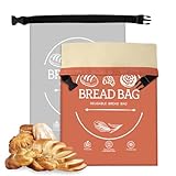 2 Pack XL Reusable Beeswax Bread Bags for Homemade Bread, Sourdough Bread Baking Supplies, Sourdough Bread Bags for Bread Storage Keep Sourdough Fresh, Freezer-Safe, Eco-Friendly (Orange&Grey)