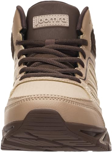Image of Joomra Men's Stylish Sneakers High Top Athletic-Inspired Shoes | Premium Vegan Leather Upper, Durable Rubber Outsole, Perfect Ankle Support, Ideal for Outdoor & Casual Wear