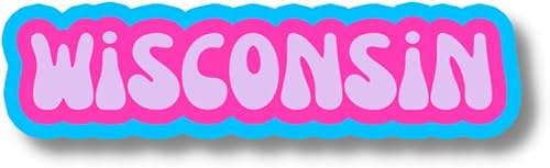 Wisconsin Travel Sticker, Multiple Colors, Vinyl Laptop Water Bottle Sticker, Places I've Been, Trendy Luggage Decal, Vintage Travel Inspired