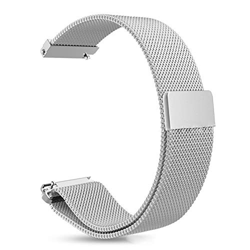 Love+djl+Uhrenarmbänder Geeignet for Edelstahl-Uhrenarmband-Ersatzband Armband Stahlgitter Armband for Amazfit GTR 42mm 47mm Metallarmband (Color : Silver, Size : 42mm) Cover