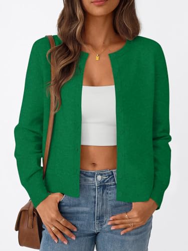 Image of Trendy Queen Lightweight Cardigan Sweaters for Women 2026 | Soft Knit Button-Down, Classic Fit Open-Front Layering Piece for Fall, Winter & Office Wear