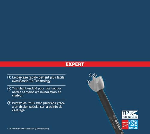 Bosch 1x EXPERT Wood Forstnerbohrer (für Weichholz, Hartholz, Ø 35,00 mm, Professional Zubehör Bohrmaschine, Schrauber)