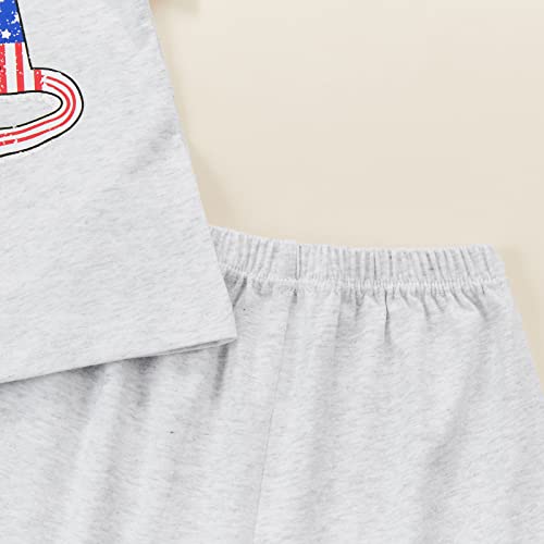 4th of July Baby Boy Outfit Toddler Fourth of July T Shirts Stars and Stripes Shorts Red White Blue Clothes Set4