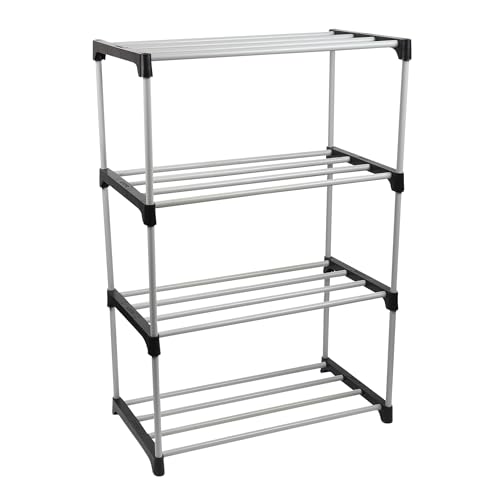 Image of Multipurpose Baby Wardrobe /Cabinet /Multipurpose Storage Rack, Foldable, Collapsible Fabric Wardrobe Organizer for Clothes (4 - Layer,Black)