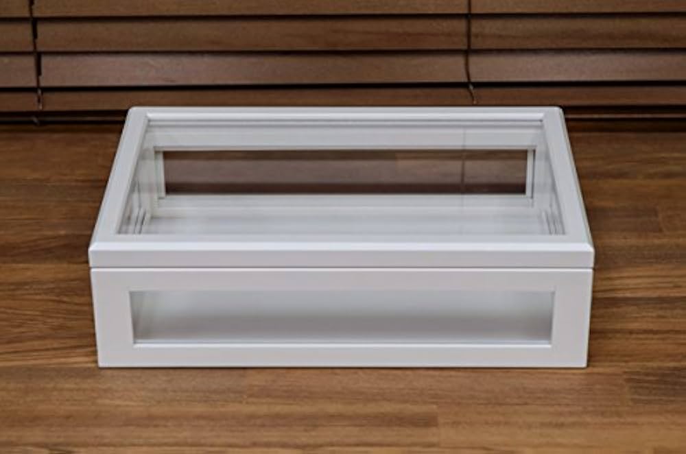 Amazon.co.jp: ガラスコレクションケース大 ホワイト LZ-04WH