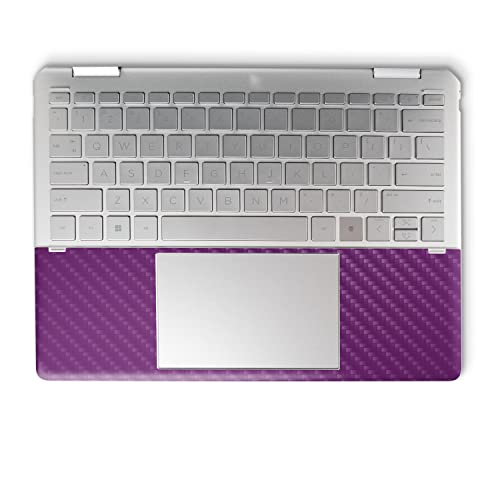 Image of MightySkins Carbon Fiber Skin Compatible with HP Spectre x360 14 inch (2022) Full Wrap Kit - Solid Purple | Protective, Durable Textured Carbon Fiber Finish | Easy to Apply | Made in The USA