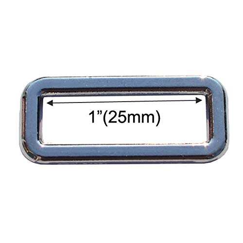 Dgol 30Pcs 1 Inch Thin Belt Bag Die Cast Rectangle Ring Buckles Webbing Strap Loops Adjuster Square Buckle In 3 Color #TOP4