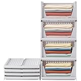 Photo Gallery rman organizer armadio, 4 set organizer cassetti, portaoggetti contenitori pieghevole scatole per armadio salvaspazio cassettiera armadio interna per t-shirt, pantaloni, bianco (43 x 33 x 72cm) Photo Gallery rman organizer armadio, 4 set organizer cassetti, portaoggetti contenitori pieghevole scatole per armadio salvaspazio cassettiera armadio interna per t-shirt, pantaloni, bianco (43 x 33 x 72cm)