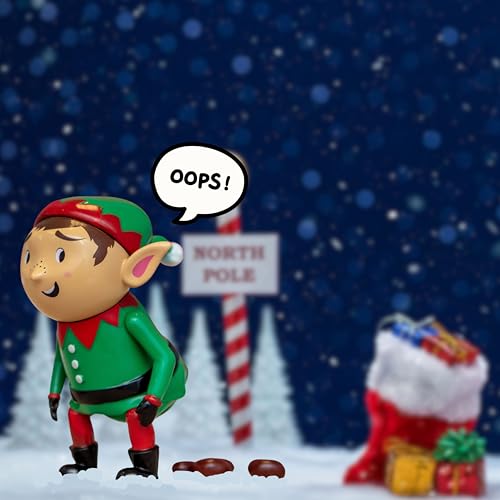 Boxer Gifts kackendes Elfen Figur Spielzeug mit Jellybeans | Einzigartige Weihnachtsdeko oder Geschenk für Jungen & Mädchen | Der lustige Figuren Hit im Weihnachtsstrumpf für Kinder