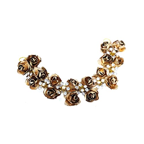 Image of Majik Bun Decoration Hair Gajra For Women And Girls Wedding, Party Hair Decoration Hair Accessories (Golden)