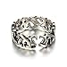Imagen de LFWZY YANRR Anillos Plata Abierta Dedo índice pequeño Anillo Retra Anillo de Plata Mujeres Anillo de Plata de la torcedura