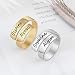 Grand Made Personalizado Nombre Twist Ring 2 Nombre Abierto Ajustable Grabado Nombre...