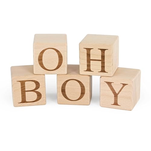 OH BOY Wooden Sign Little Blocks, 1.9