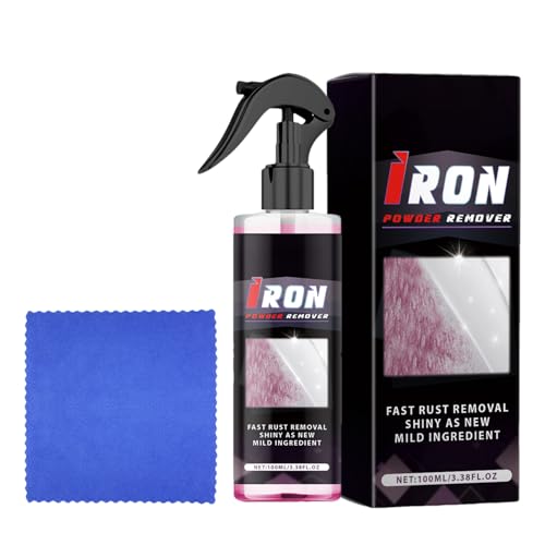 Spray Eliminador de Óxido,Eliminador De Polvo De Hierro 100ml - Protección Duradera, Accesorio Multiusos Para Bisagras Cadenas De Bicicleta Equipos Agrícolas
